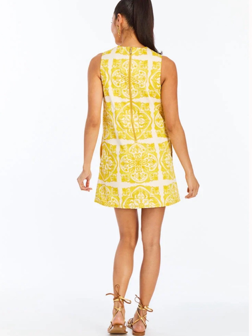 Mestiza Fiona Reversible Shift Mini Dress -Yellow - Picture 4 of 12